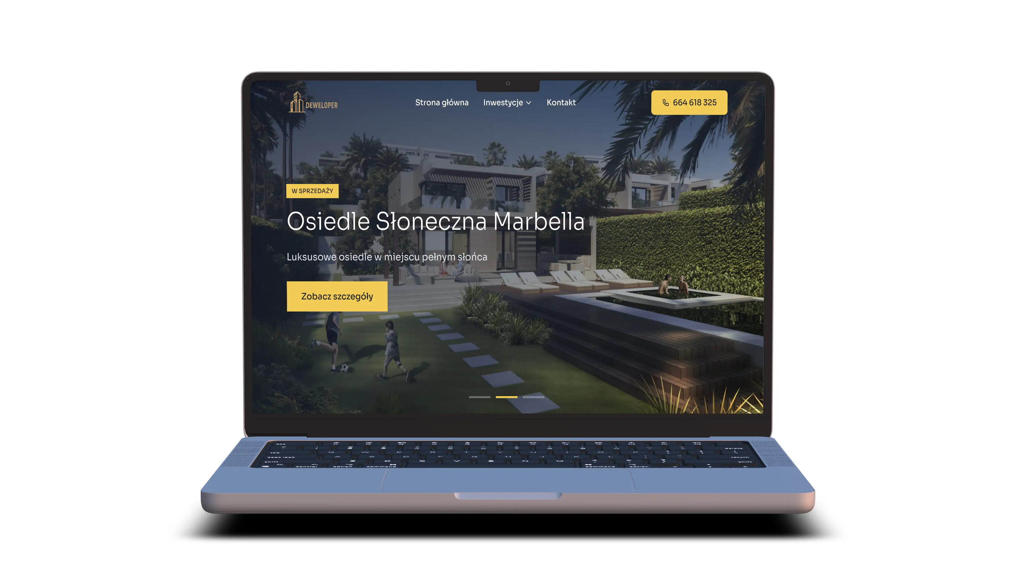 przykładowa strona internetowa dla dewelopera